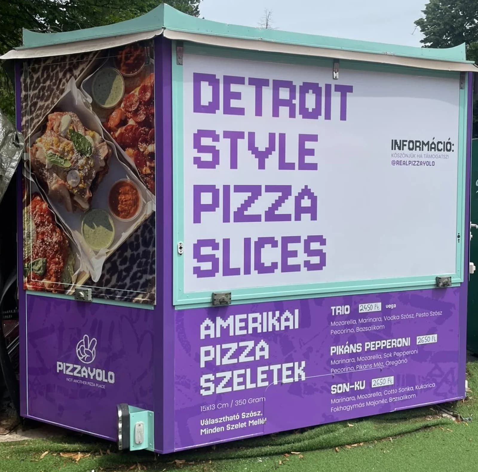 The Pizza Yolo truck at Club Aliga, Balatonvilágos